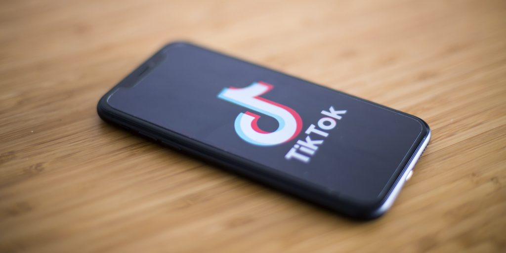 TikTok's logo on an iPhone.